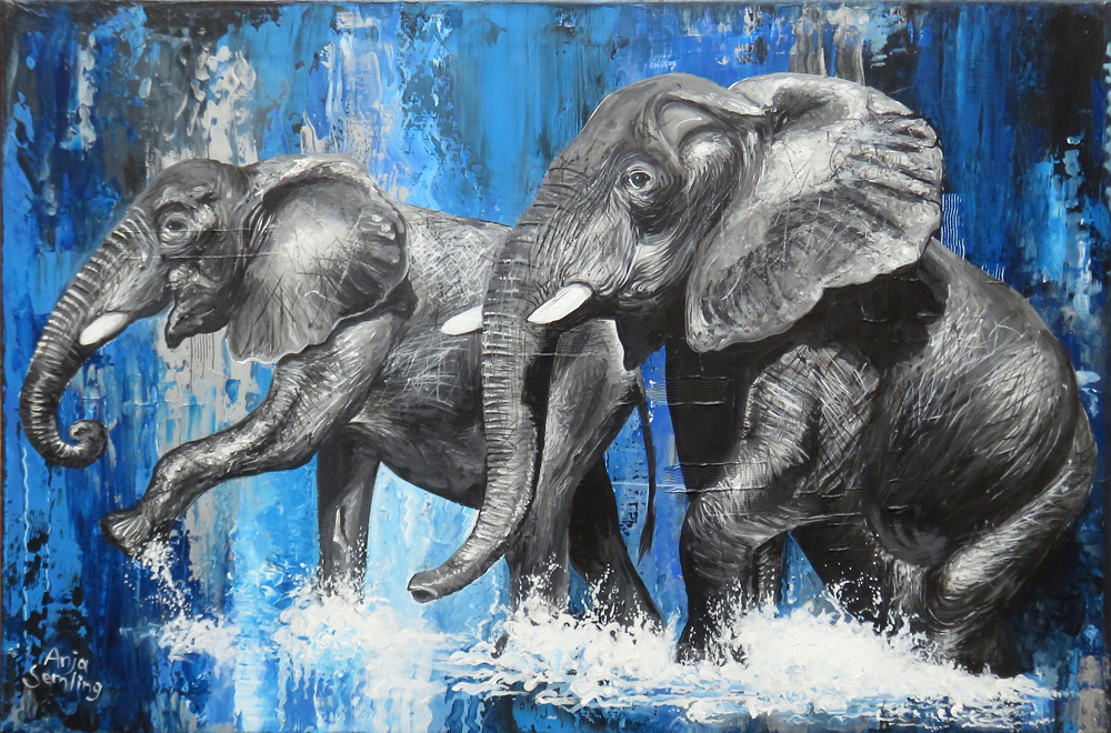 Kunstwerk Elefanten