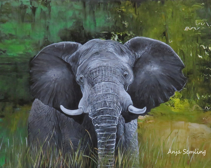 Bildkunst: Elefant , Gemälde