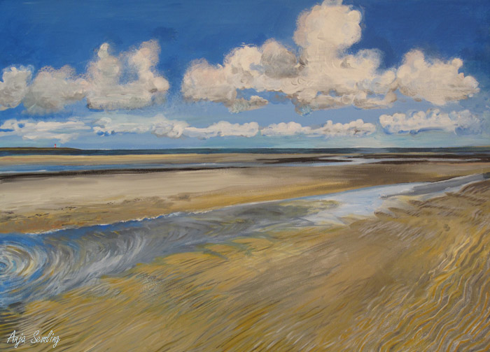 Gemälde Wattenmeer Amrum