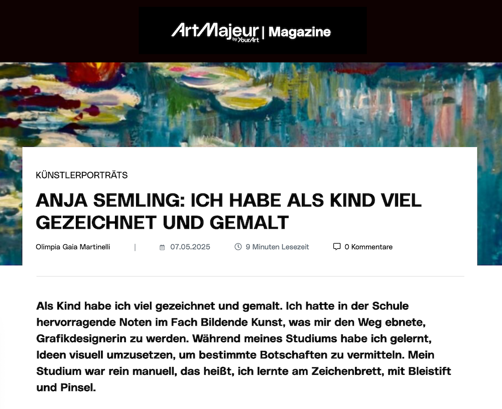 Online-Artikel-Anja-Semling-bei-Artmajeur-2025